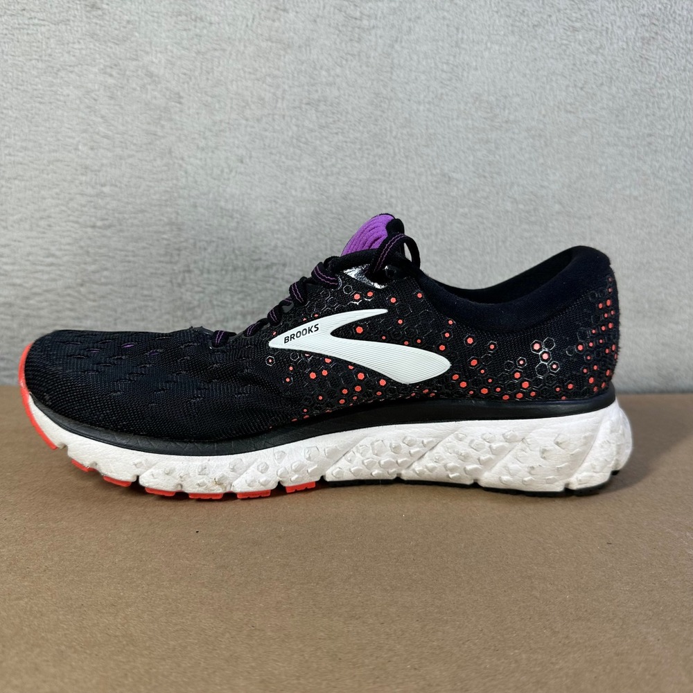 Brooks Glycerin 17 Running Shoes Womens 7.5 Black Purple Pink Athletic Sneakers - Picture 3 of 9